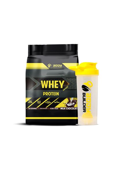Body Builder Whey Protein, Milk Chocolate, 10 LB + Body Builder SHAKER