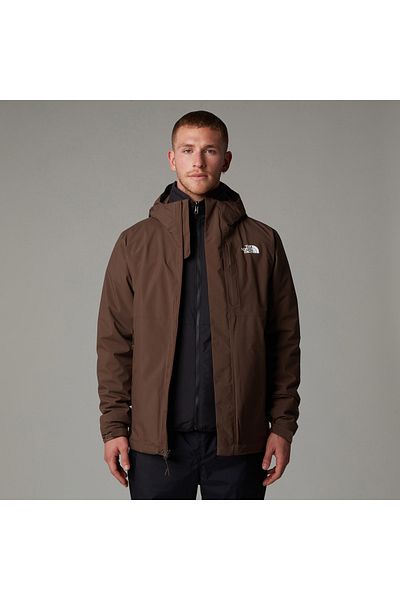 THE NORTH FACE معطف كارتون تريكلائميت 3 في 1 للرجال باللون البني للاستخدام الخارجي
