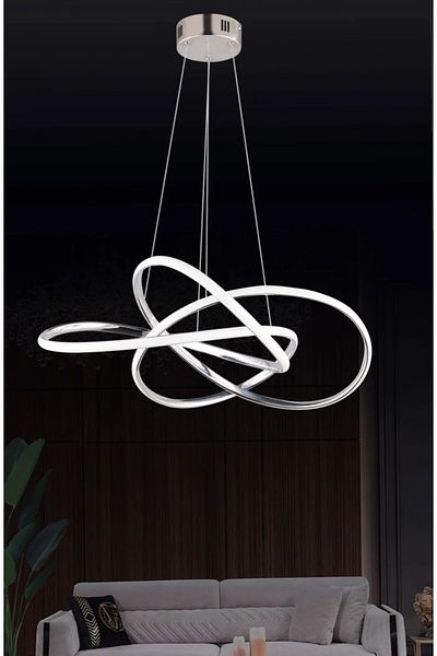 Prestige Karçiçeği Chrome 3 Color Led Pendant Lamp Chandelier Prestige Lighting