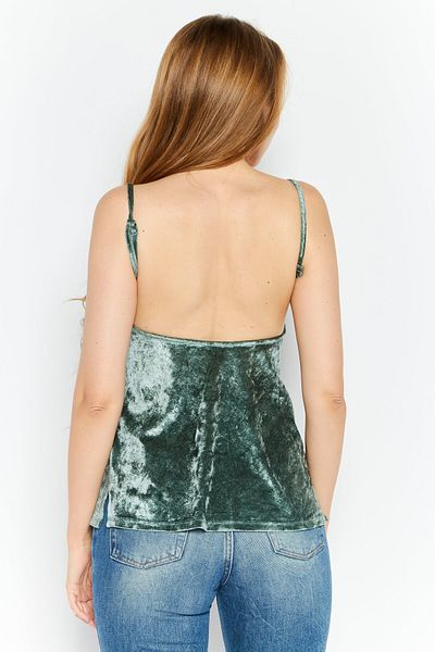Free People Women Cowl Neck Sleeveless Plain Top, Green