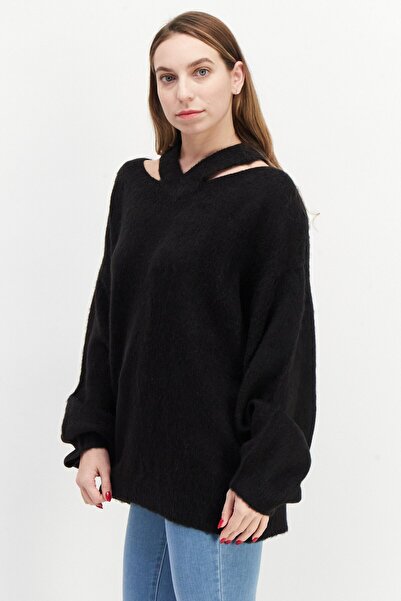 Replay Women Halter Neck Knitted Sweaters, Black