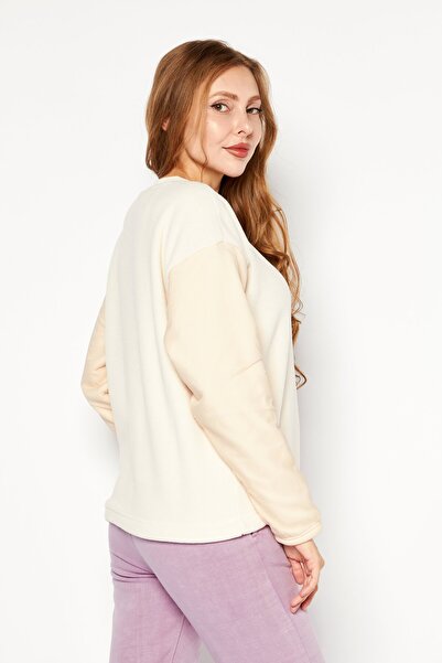 Champion Women Sportswear Fit Long Sleeves Outdoors Sweatshirts, Beige