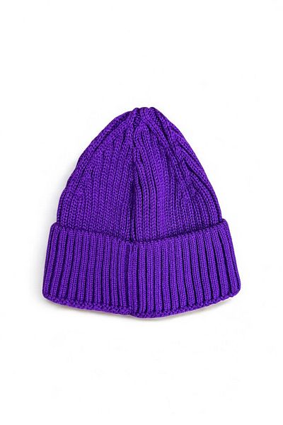 Mevo Unisex Knitwear Purple Colored Beret