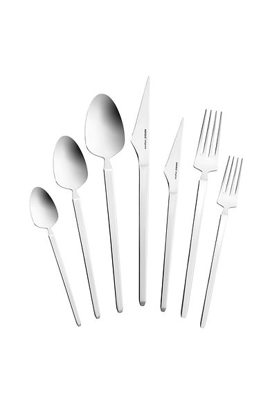 Karaca Elegance Glacial Platinum 84 Piece Cutlery Set for 12 People