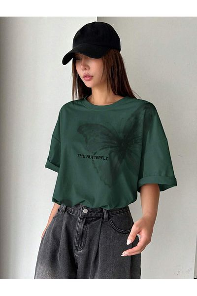 Machetta Μπλουζάκι Unisex The Butterfly Printed Oversize 100% βαμβακερό