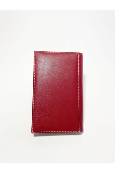 Asel Deri Telefon Bölmeli Hakiki Deri Körüklü Notluk