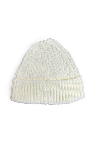 Mevo 2 Pack Unisex Knitwear Short White and Blue Colored Skullcap Beanies