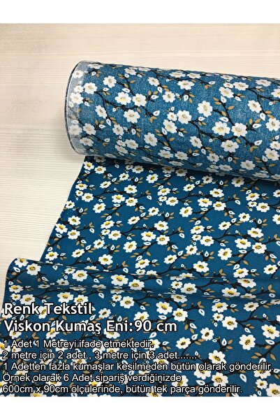 Renk Tekstil Lüks Viskon Metrelik Kumaş 90 cm Eninde - Elbise - Gömlek - Etek...