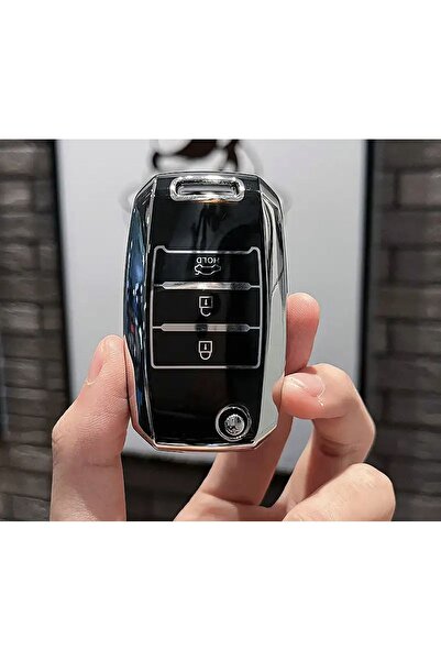 emii auto spare parts Kia Sorento Sportage Sitonic Picanto Cerato Soul Rio Ceed Anahtar Kılıfı Sustalı Model Siyah/gri