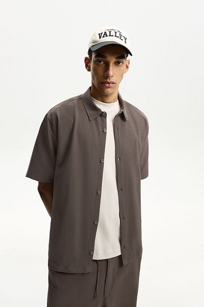 Bershka Pleated Short Sleeve Shirt Ramadan