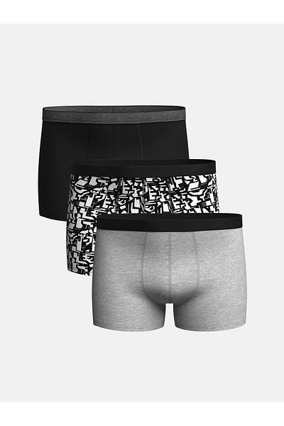 LC Waikiki Standard Fit Cotton Flexible Ανδρικό Boxer 3 τεμαχίων