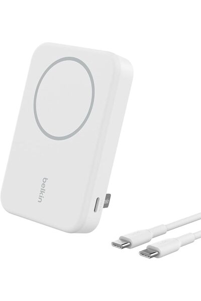 Belkin شاحن لاسلكي محمول BoostCharge Pro بسعة 8000 مللي أمبير مع تقنية Qi2، م...