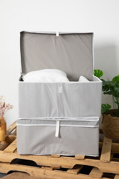 FAVORA Γκρι 70x40x30 Καλυμμένο Mega Plus 2 τεμαχίων Τσάντα
