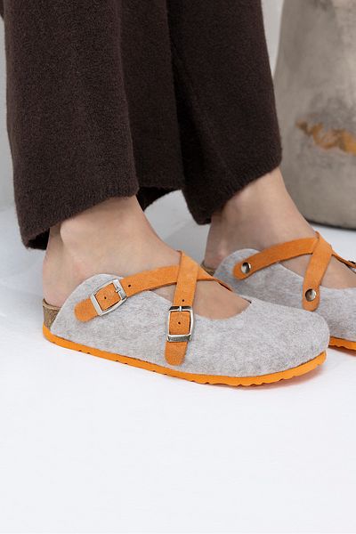 Uniqueqoop Παντόφλες από φυσικό μαλλί Viennese Cork Sole
