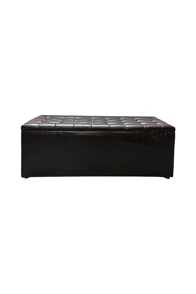 Homelux Bancă cu spațiu de depozitare, COSY, 120x42x46 cm, piele artificială, wenge