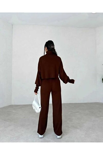 IHLAMURLAR TEKSTİL Γυναικείο Σετ Πλεκτό Ψηλόμεσο Πλεκτό