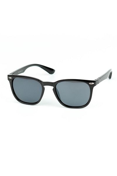 Di Caprio Unisex Black Uv400 Protection Rectangular Model Sunglasses