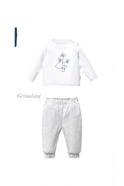 Wogi 2'li Bebek/Çocuk İp Desenli Takım