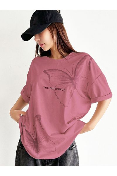 Machetta Μπλουζάκι Unisex The Butterfly Printed Oversize 100% βαμβακερό