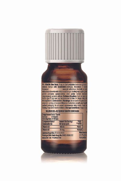Validus Vitamin D3 + Vitamin K2 Drops 10 ml