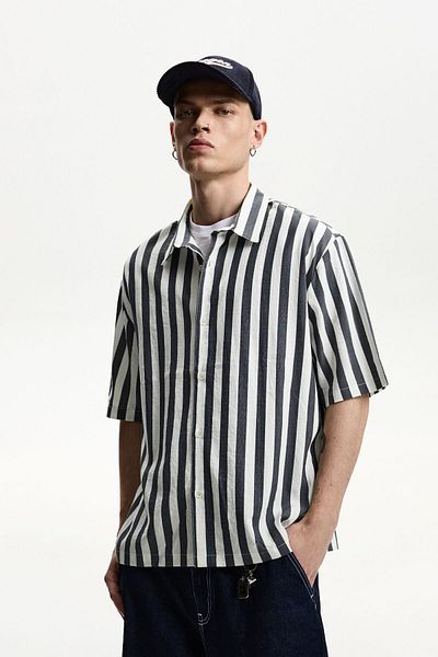 Bershka Relaxed Fit Short Sleeve Shirt Ramadan