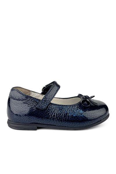 Cici Bebe Ayakkabı Γνήσιο δέρμα Navy Blue λουστρίνι Baby Girl Ballerinas