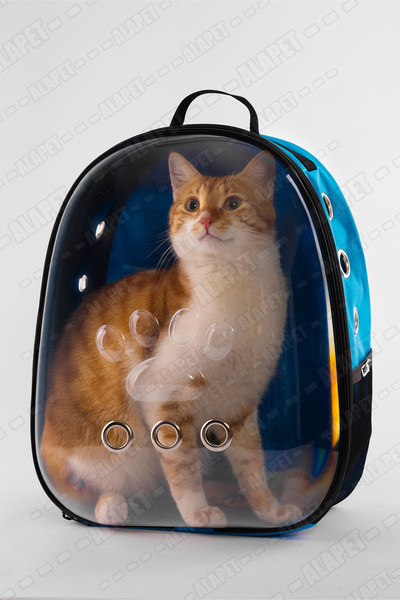 AlaPet Ekstra Clear Camlı Astronot Kedi Taşıma Çantası (GENİŞ MODEL) Güneşe D...
