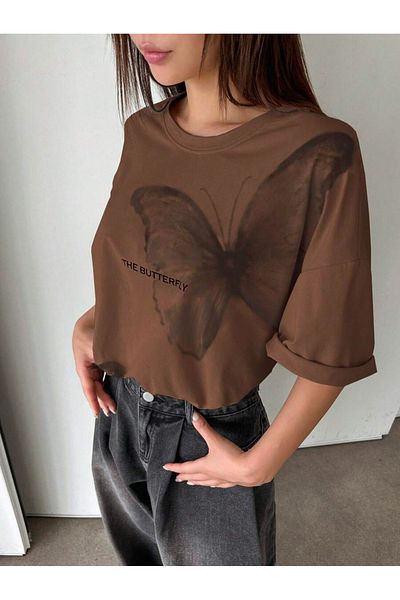 Machetta Μπλουζάκι Unisex The Butterfly Printed Oversize 100% βαμβακερό