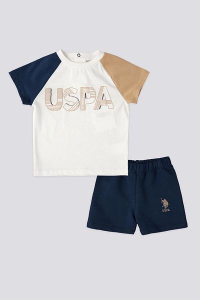 U.S. Polo Assn. Baby Boy Printed Short Sleeve Set of 2