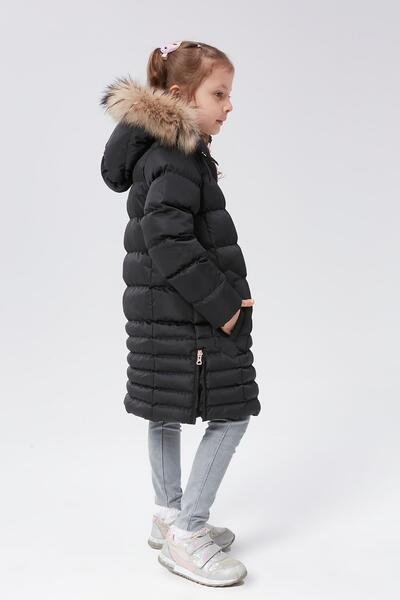 Benittokids Girl's Natural Fur Coat 51301