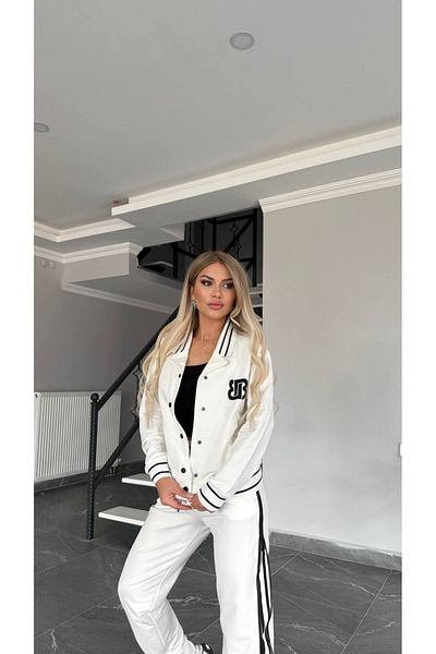 bonibon butikk Women's New Season Sporty Suit with Bottom Zipper Detail