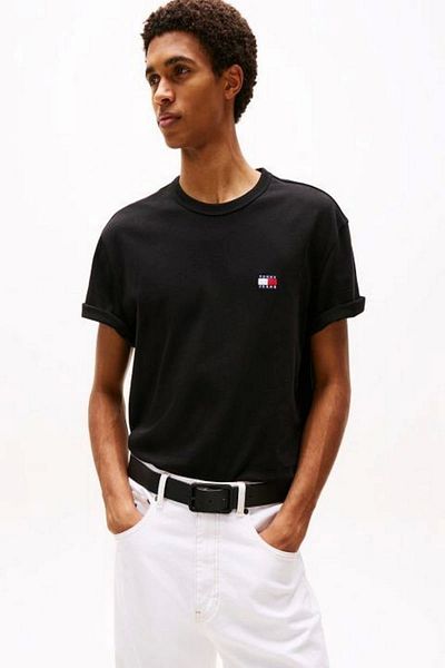 Tommy Hilfiger Pánské černé tričko 20322 Tommy jeans