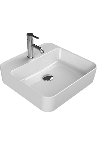 Turkuaz Hera Tezgahüstü Lavabo 48x48 cm