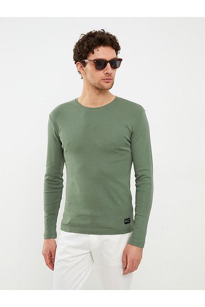 LC Waikiki Crew Neck Long Sleeve Combed Cotton Men's T-Shirt (S2)