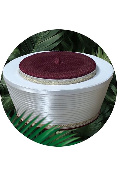 şahinbak Burgundy Mesh Yellow - Imam, Mosque and Skullcap (S024)
