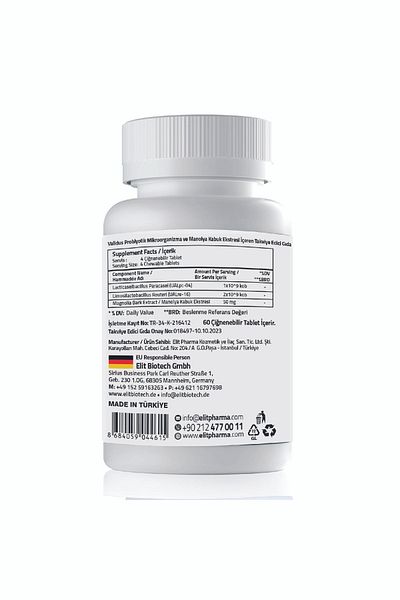 Validus Dental Probiotic Magnolia Bark Extract 60 Chewable Tablets