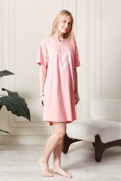 SEVA Tunika opuštenog kroja, noćna haljina za nošenje kod kuće, prednji deo Š...