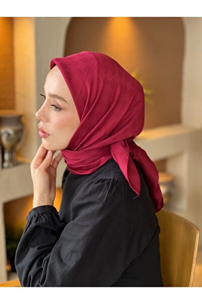 Modakaşmir İpeksi Jakar Serisi Dama Çizgi Desen Eşarp