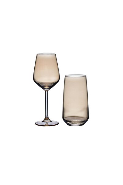 KORKMAZ 9136 Flowers Amber 24 Parça Bardak Seti