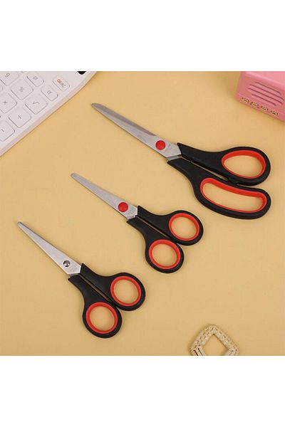 Choice black Scissors All Purpose 3-Pack, Heavy Duty Scissors Set with Thick and Sharp Blades, Premium shea