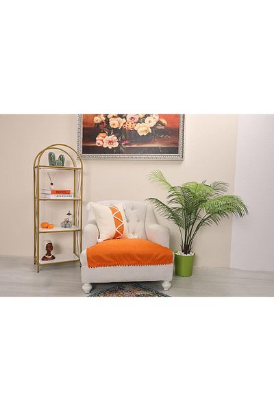 Aisha's Design Pom-Pom Armchair Cover 90X75 Cm,Ko-33T