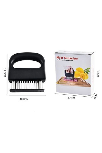 Choice Black Meat Tenderizer with 48 Stainless Steel Blades Ultra Sharp Needle Tenderizer for Tenderizing S