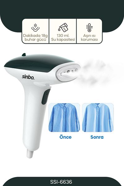 Sinbo Portable Steam Anti-Wrinkle Vertical Iron Ssi-6636