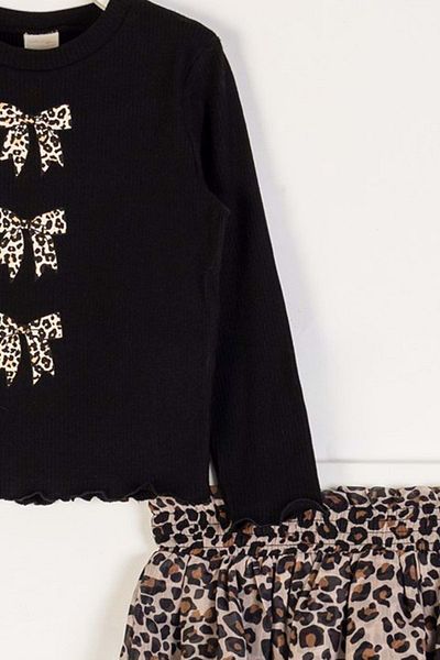 wakawakakidsstore Set fuste fete cu fustă din șifon cu imprimeu leopard