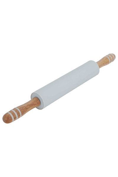 Alsaif Gallery Al Saif Gallery silicone dough roller, with wooden handle - white