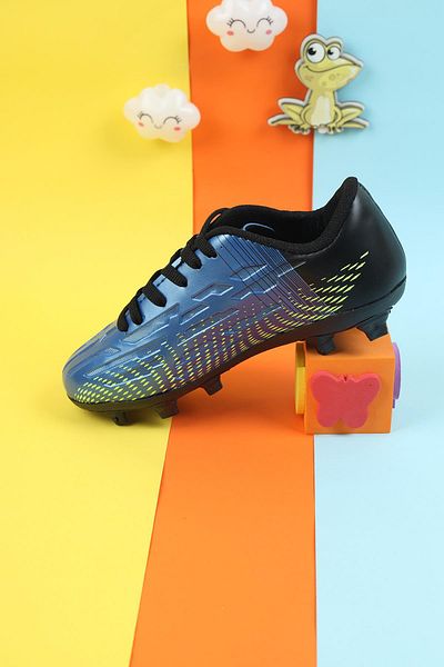Moda Lime Cizme de fotbal pentru băieți Turf Field Pantofi de fotbal pentru băieți Pantofi sport de fotbal cu vârfuri