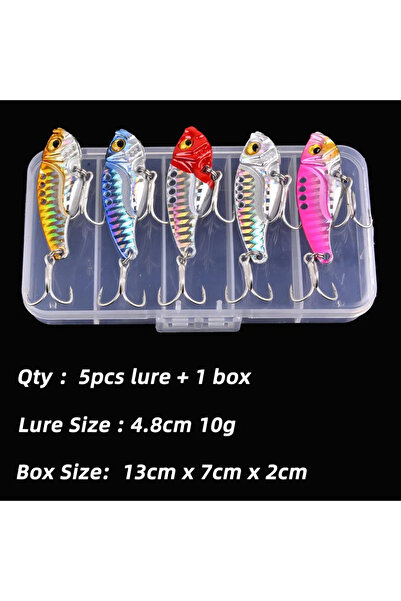 Choice1 5 قطع/صندوق من Aorace طُعم صيد معدني VIB 3/7/10/15/20 جرام، ملعقة اهت...