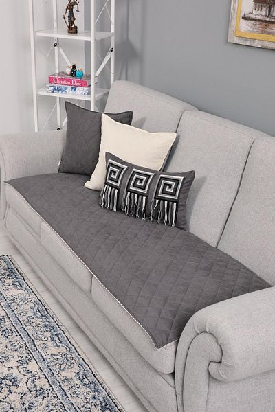 Aisha's Design غطاء أريكة مبطن مزدوج اللون غير قابل للانزلاق مقاس 70 × 170 سم، KO-40