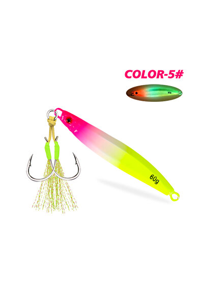 Choice1 طُعم صيد السمك السريع الغرق COLOR A TOLU الجديد 30 جرام/40 جرام/60 جرام/80 جرام، مطلي بالورق بالليزر ومضيء