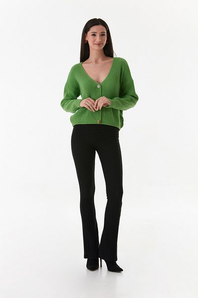 Fulla Moda Buttoned V-Neck Knitwear Cardigan